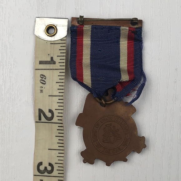 Vintage Sons of Union Veterans of the Civil War Membership Medal Badge Brooch - Picture 9 of 9